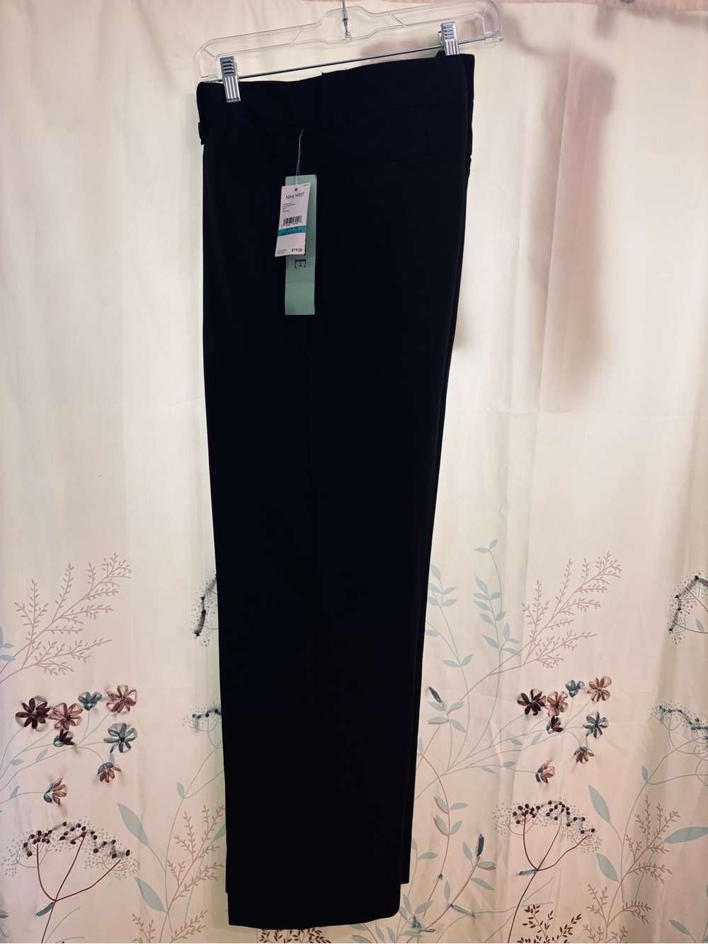 Nine West Women's Black Pants Flat Front Size 16P (Petite).